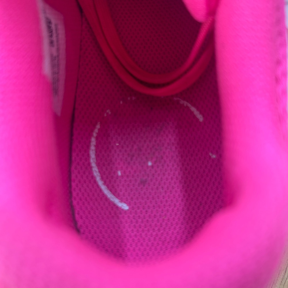 Nike Women's Bright Pink and White Sneakers - Picture 6 of 8